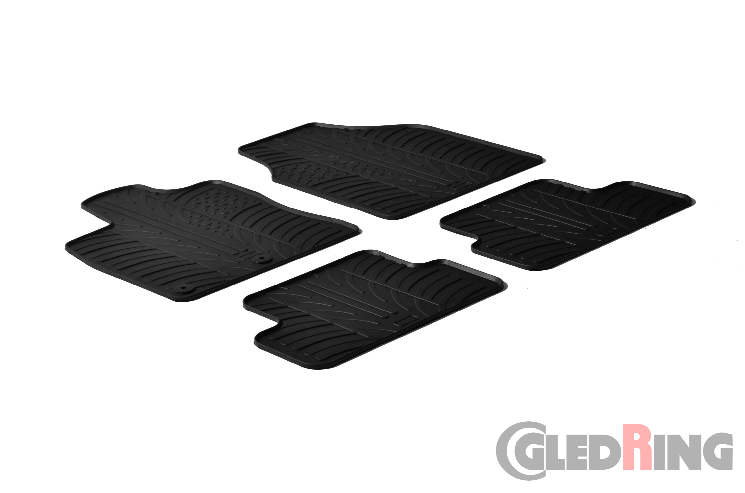 Original Gledring Passform Fußmatten Gummimatten 4 Tlg.+Fixing - NISSAN Qashqai 2007-2013